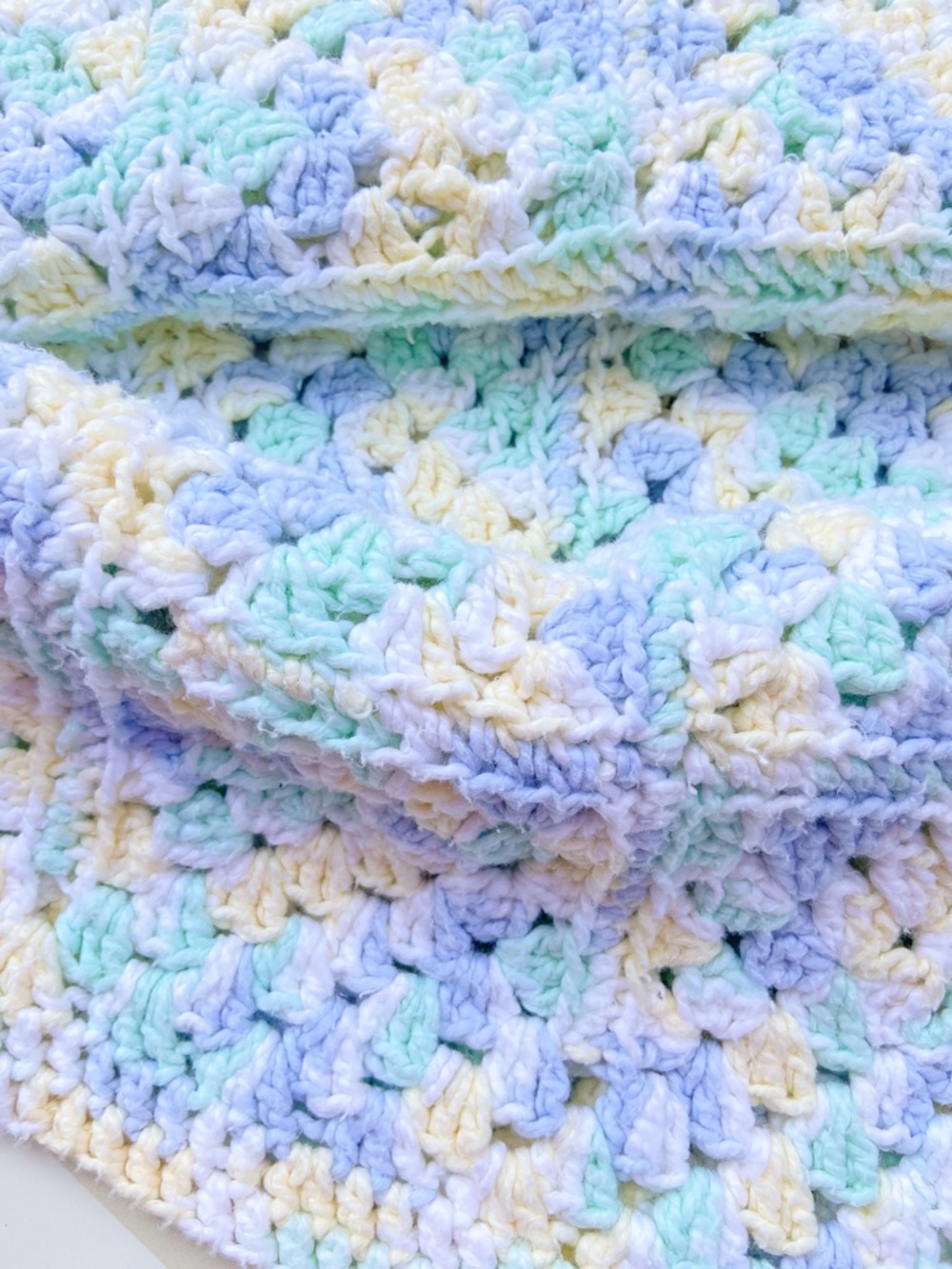 Baby Gender Neutral Afghan Blanket for newborn. Crocheted blanket for babies